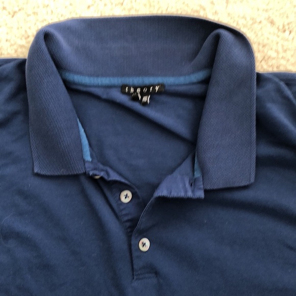 Theory Goris Fine Bilen Polo Shirt Men's XXL - Picture 5 of 15